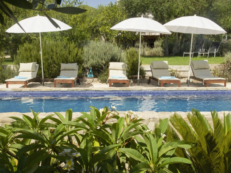 Breakfast area in the garden