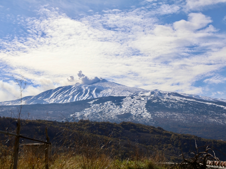 Amazing View from our Home on Etna Volcano and its important vineyards