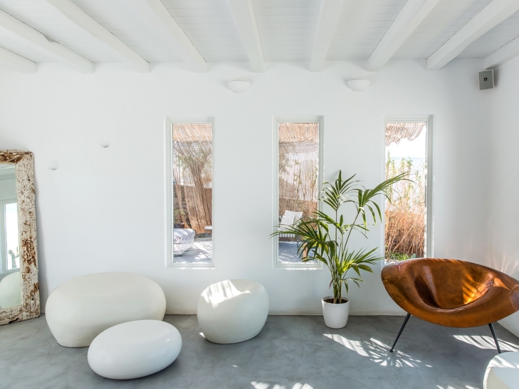 lobby at Ostraco Hotel & Suites mykonos hotel boutique luxus best