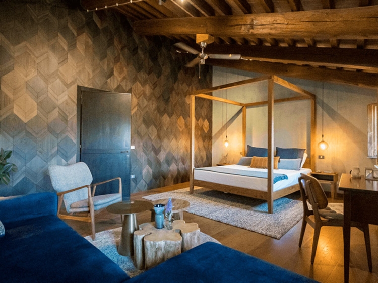 beautiful country house bedroom Borgo Castello Panicaglia Secretplaces