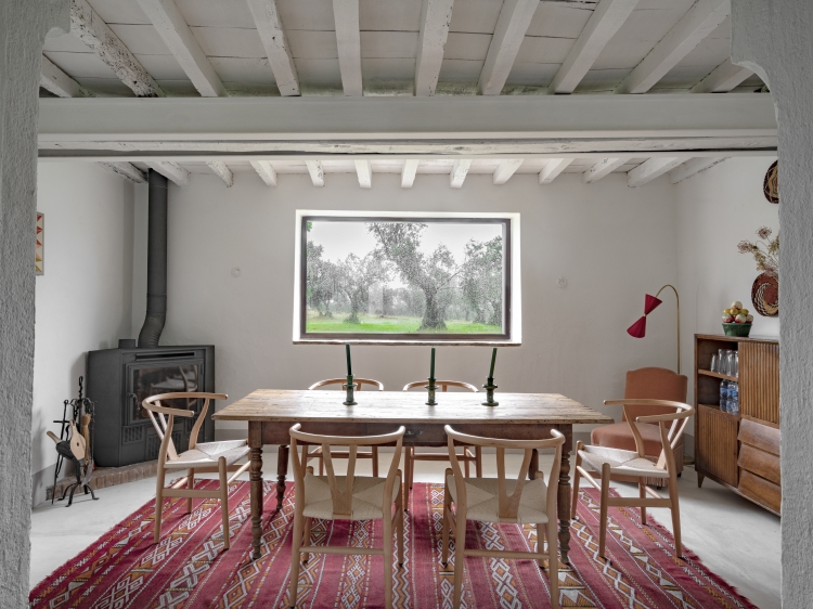 Sala de estar com lareira