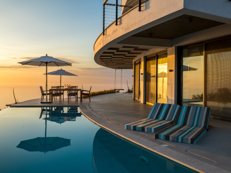 terraço na vivenda de férias em lefkada