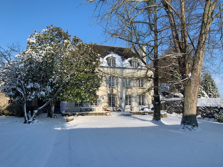 La Meffrais 1741 boutique hotel Brittany France winter snow
