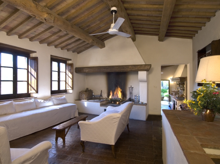 Lucignanello Bandini San Giovanni D'Asso Tuscany Italy Casa Clementina - living room