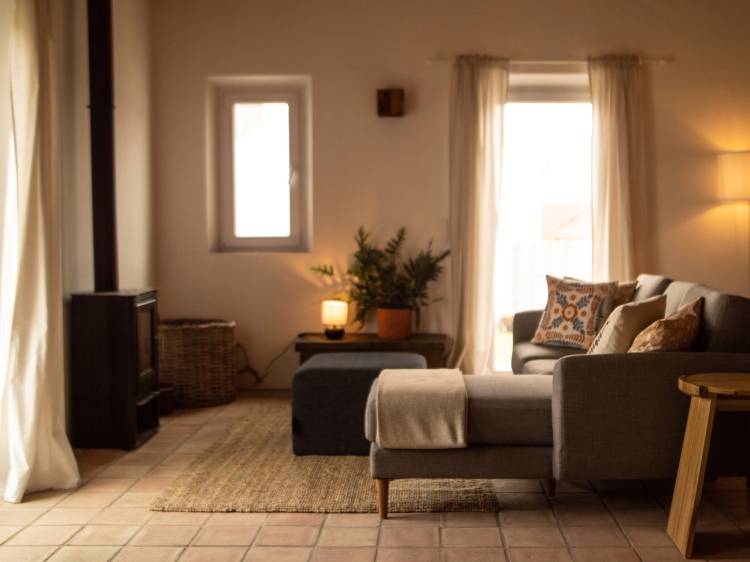 Living room Vida na Aldeia house to rent for 4 people  near vila nova de mil fontes costa vicentina alentejo 