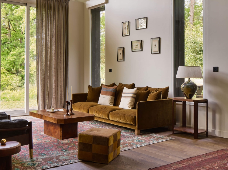 Living room with big windows