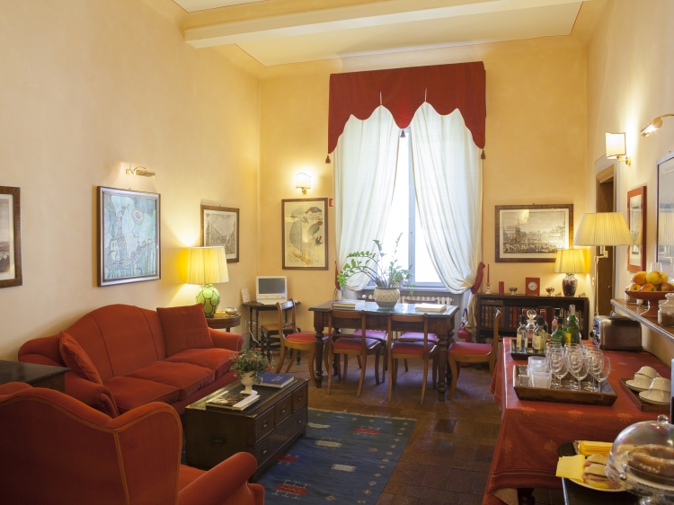 The breakfast area