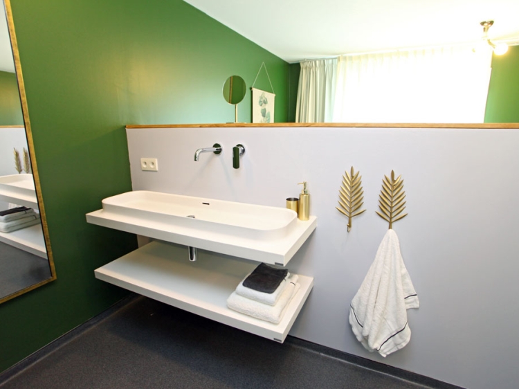 bathroom with large walk-in shower