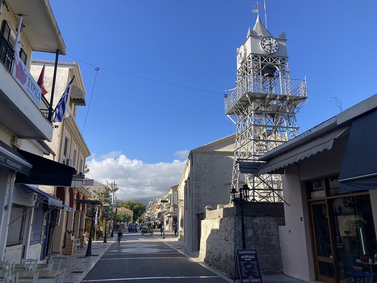 High street in Lefkada town