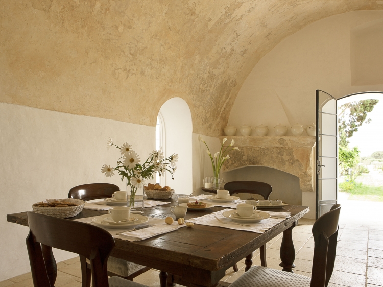 Dining table at boutique hotel
