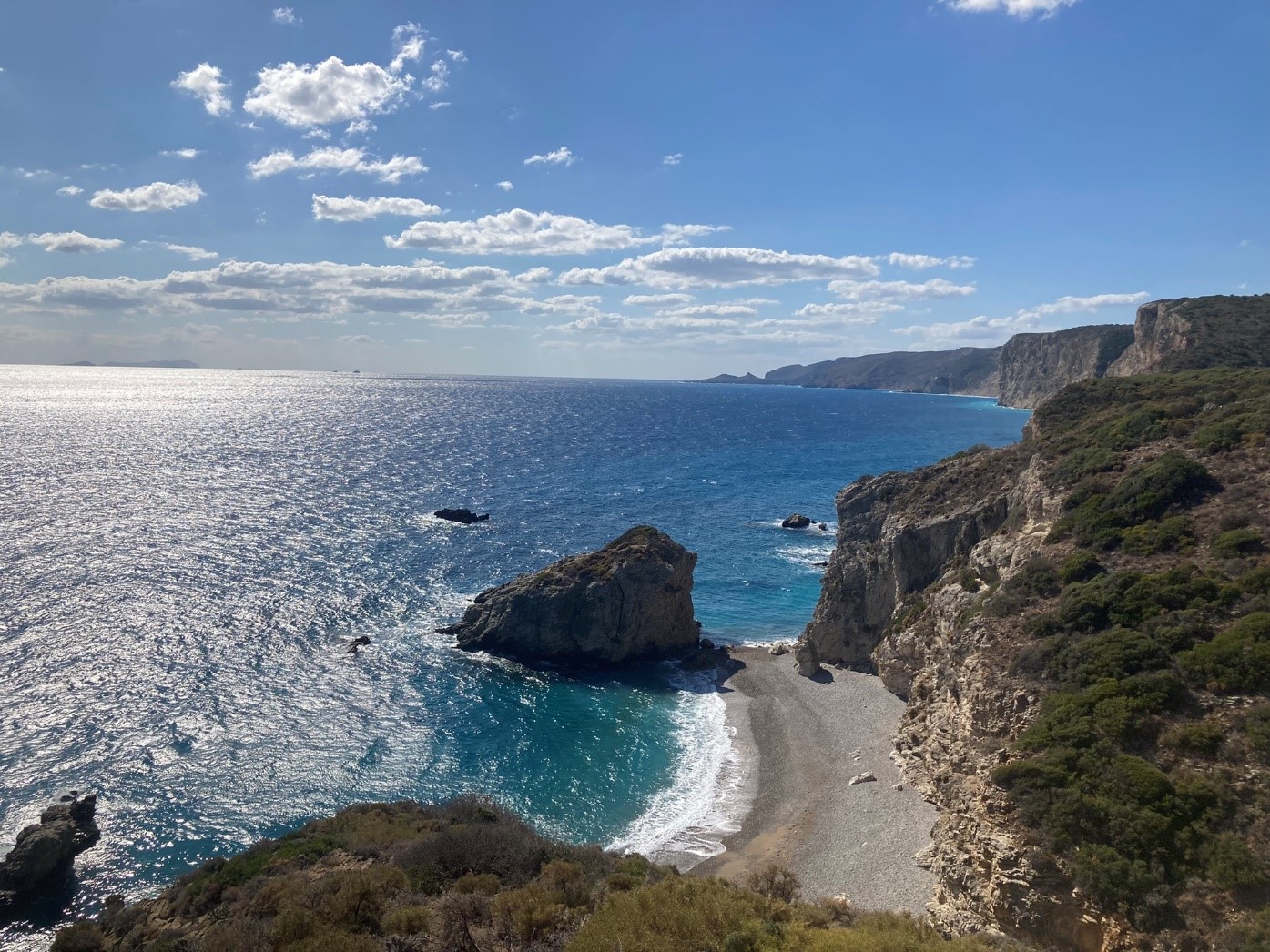 Kaladi beach on Kythira